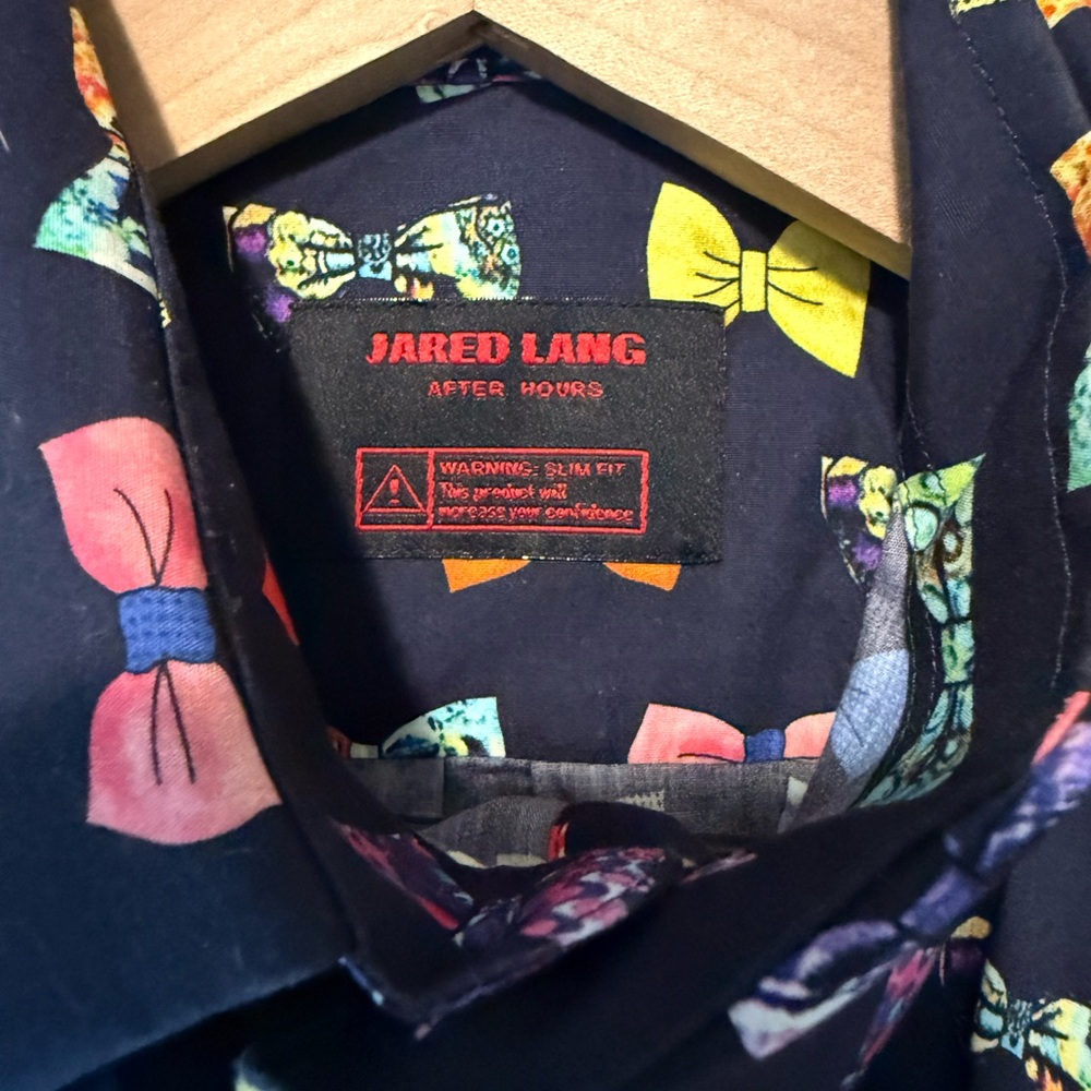 Jared Lang Bow Tie Print Shirt